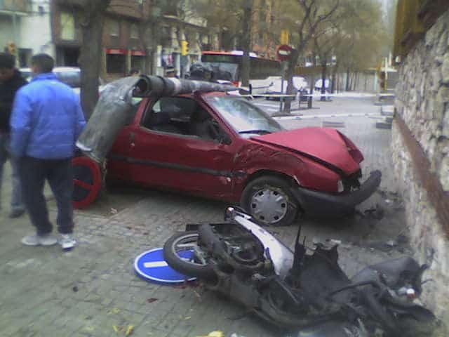 accidente de automóvil