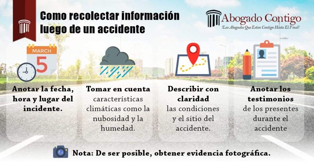 recolectar información luego de un accidente