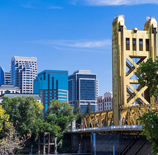 Sacramento cityscape, an area represented by Sacramento personal injury attorney firm Avrek Law