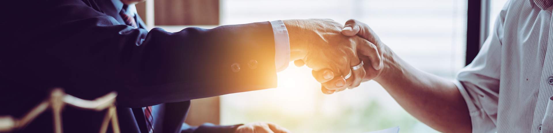 Two people shaking hands