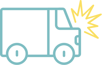 A delivery truck accident