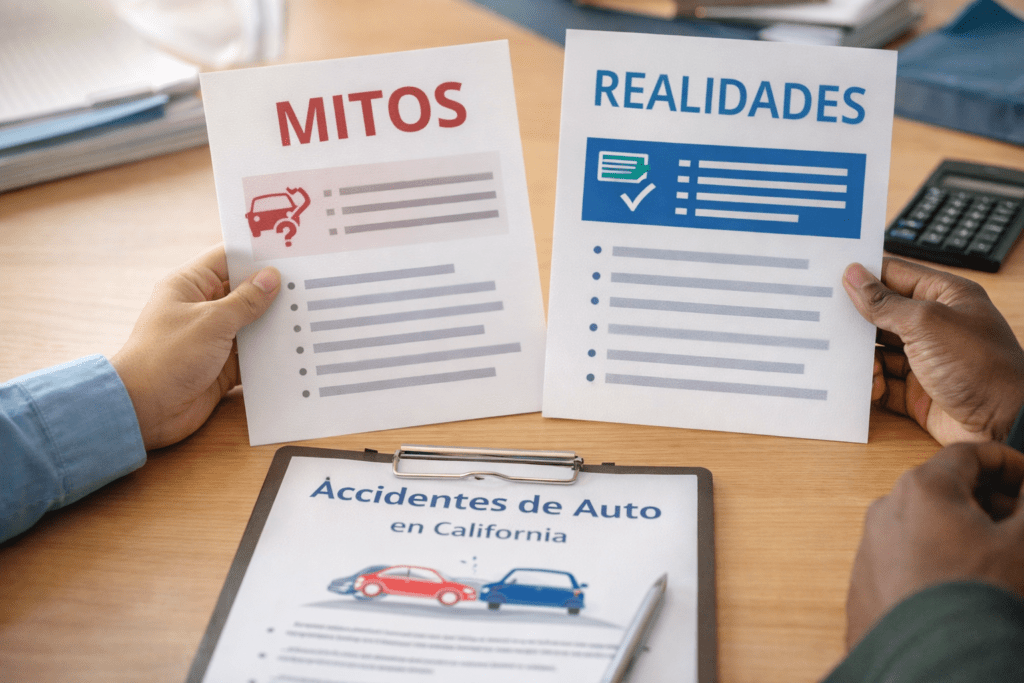 mitos y realidades sobre accidentes de auto en California
