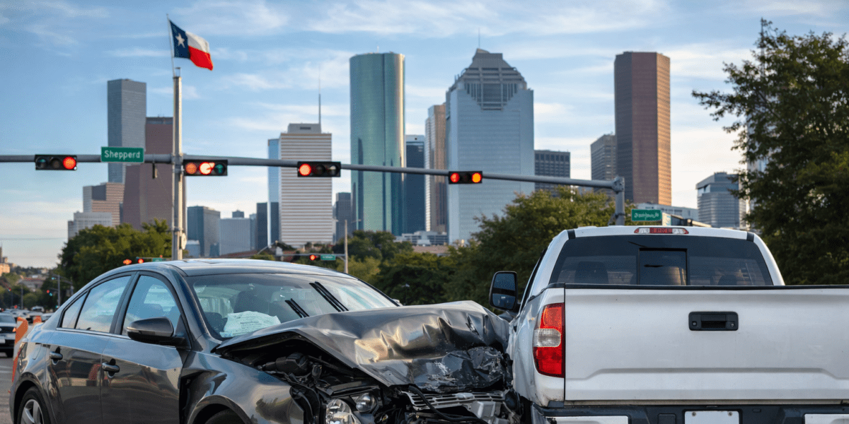 Accidente de auto en Houston