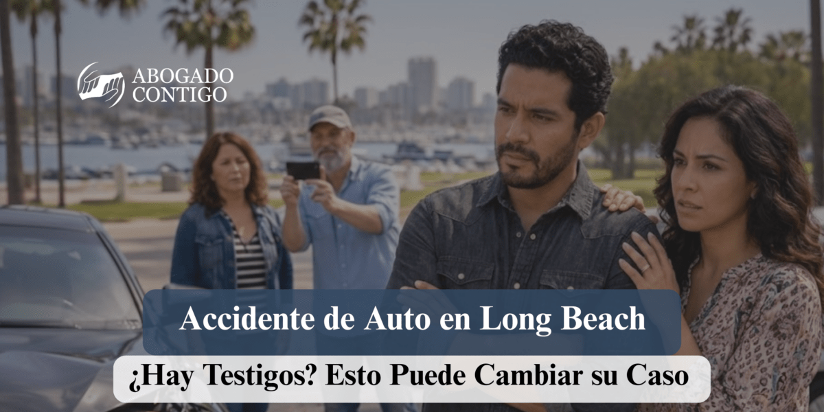Accidente de auto en Long Beach con testigos presentes