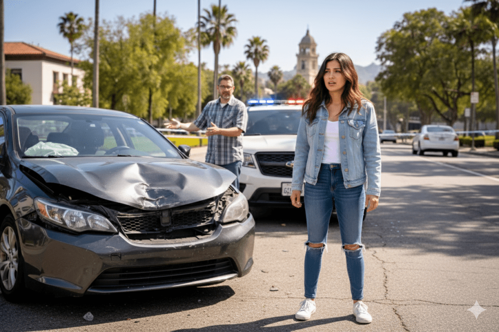 accidente de auto en San Bernardino