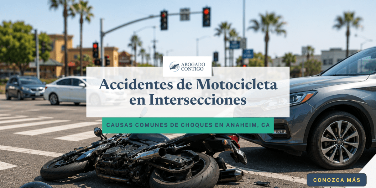 Causas comunes de accidentes de motocicleta en intersecciones de Anaheim, CA