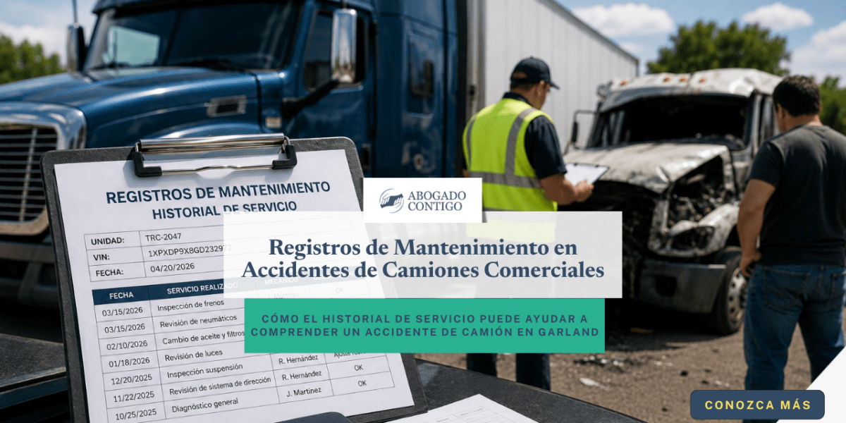 registros de mantenimiento en accidentes de camiones comerciales