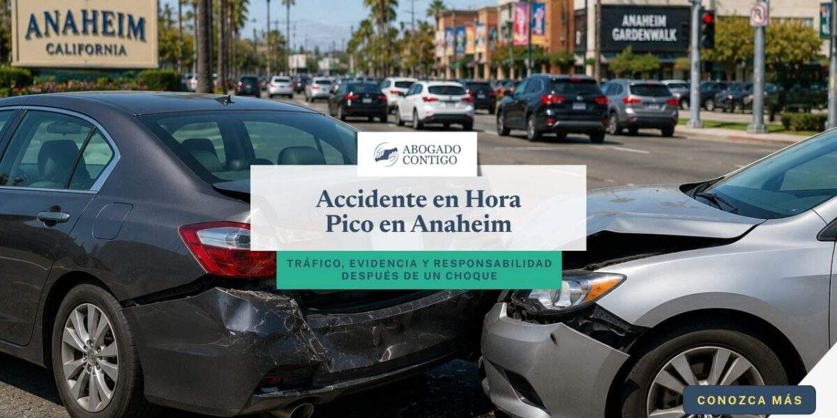 Accidente en hora pico en Anaheim