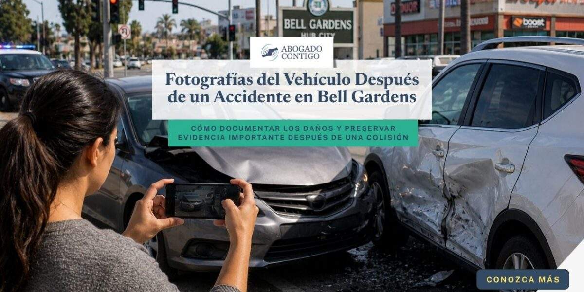 Fotografías del vehículo después de un accidente en Bell Gardens
