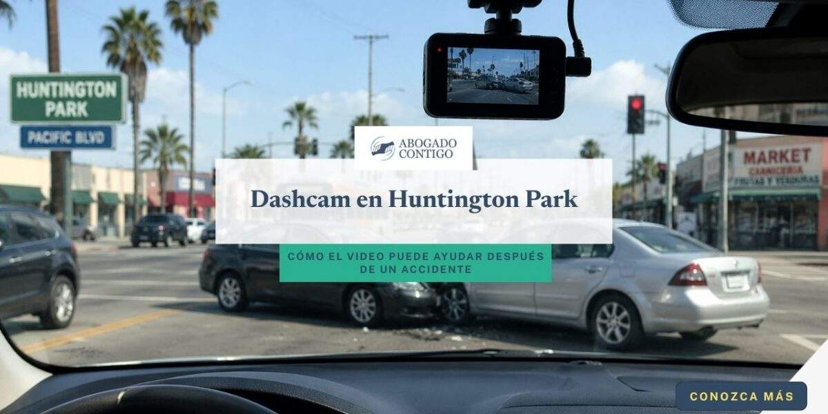 Dashcam en Huntington Park después de un accidente de auto